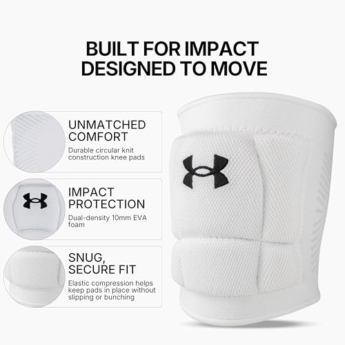 Volleyball Knee Pads - Set of 2, White, Medium