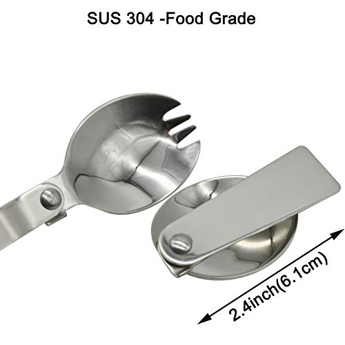 Foldable Stainless Steel Spoon and Fork Set - Portable Camping Utensils