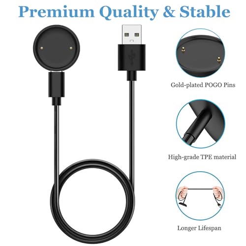 Smartwatch Charging Cable for Amazfit Bip 6 & Active 2 - 3.3ft