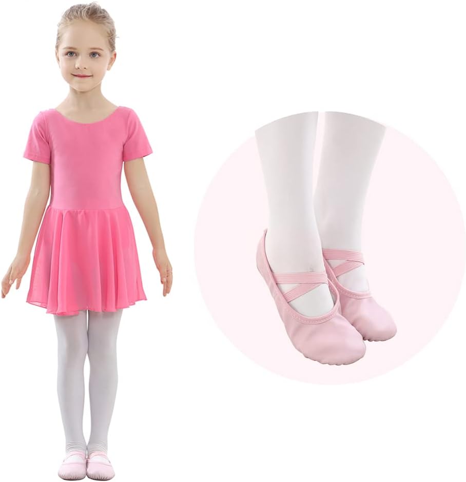 Stelle Ballet Shoes - Soft Leather Toddler Ballet Slippers for Girls & Boys | Comfortable Fit