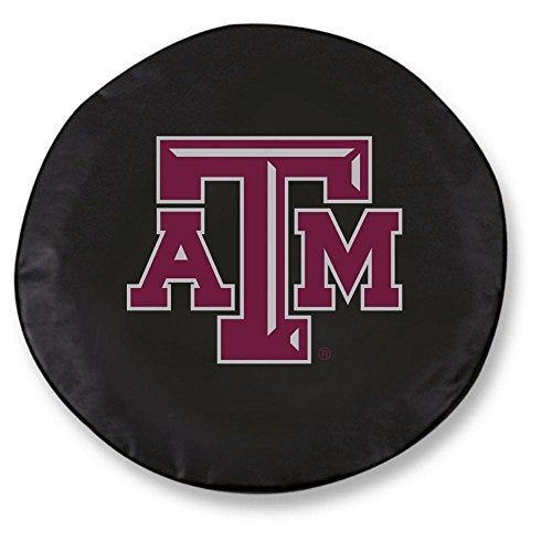 Texas A&M Tire Cover - Black - Fits 28.5 x 8 Tires