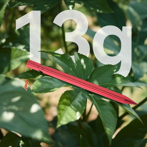 12 Pack Tent Stakes, 7" Ultralight Aluminum Ground Peg with