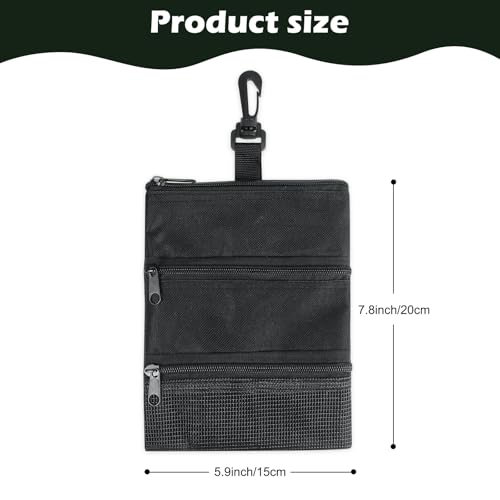 Waterproof Golf Tee Bag with 3 Pockets - Durable Storage Pouch