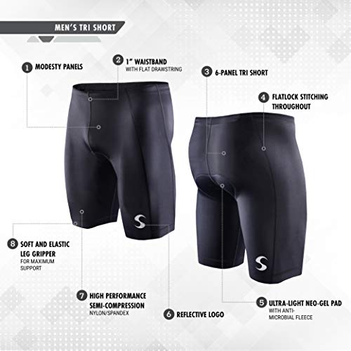 Synergy Men’s Tri Shorts – Black, Size S