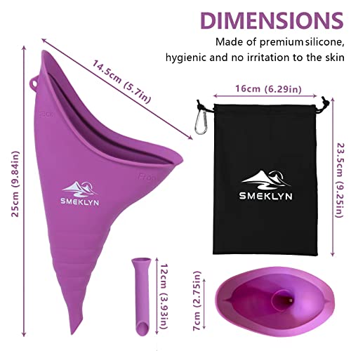 Female Urination Device - Reusable Silicone Pee Funnel - Purple