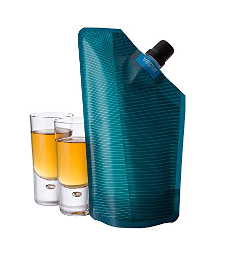Collapsible Portable Flask with Pour Spout - 10 Ounce, Teal