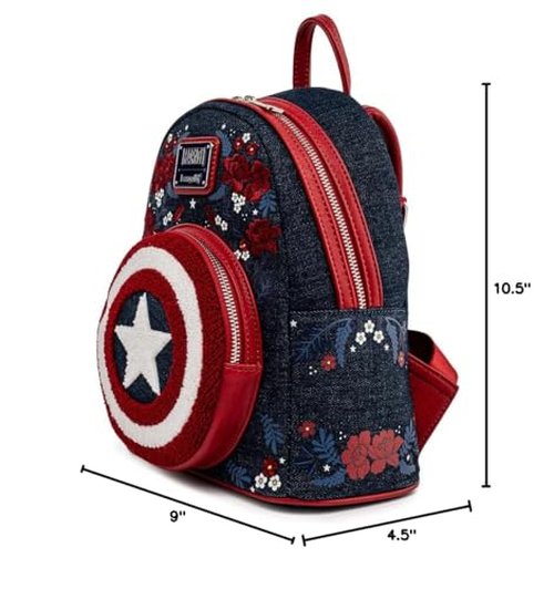Loungefly Captain America 80th Anniversary Sheild Mini Backpack
