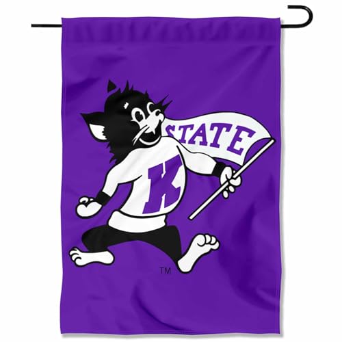Kansas State Vintage Logo Garden Flag – 13x18, Double-Sided Poly