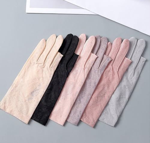 Women's UV Protection Sun Gloves - Breathable Full Finger Driving - Beige
