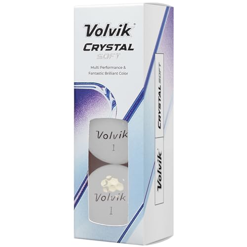 Volvik Crystal Soft Golf Balls White - 12 Pack, High Visibility, Soft Feel