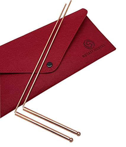 Copper Dowsing Rods Set - 2PCS Spirit Hunter Divining Tools for Water & Minerals