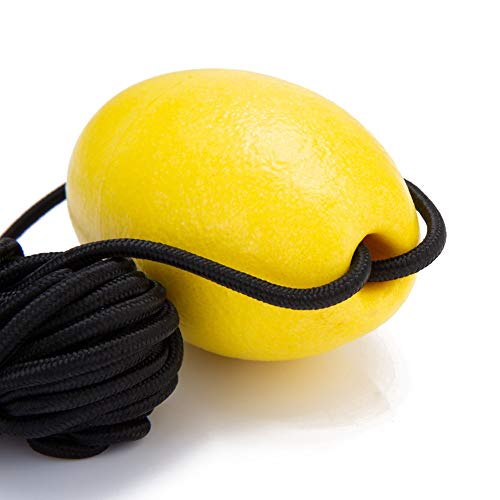 MOPHOEXII Yellow 2 Pack Marine Anchor Buoy Marker with 30ft Rope & Stainless Steel Hook