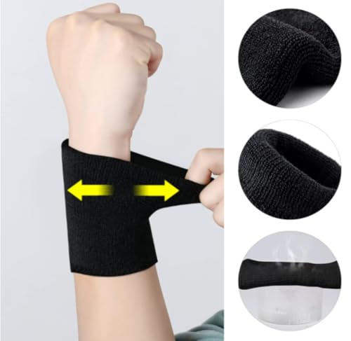 Wrist Sweatbands for Men & Women - Absorbent Athletic Arm Bands