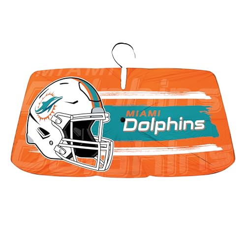 Miami Dolphins Folding Umbrella Sun Shade - Universal Fit