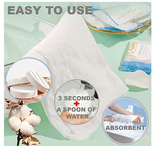Extra Large Disposable Washcloths - 23.6" x 11.8" Cotton Towels for Travel