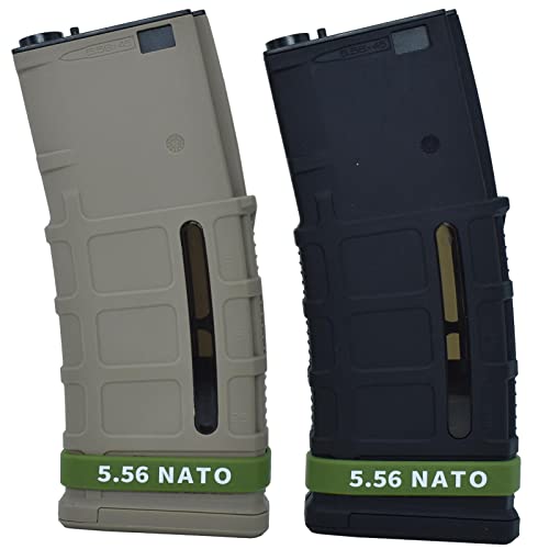12 Pack 5.56 NATO Magazine Marking Bands - Army Green & White