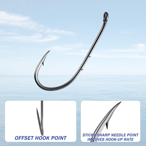 100 Pack Baitholder Hooks for Freshwater & Saltwater Fishing - #4