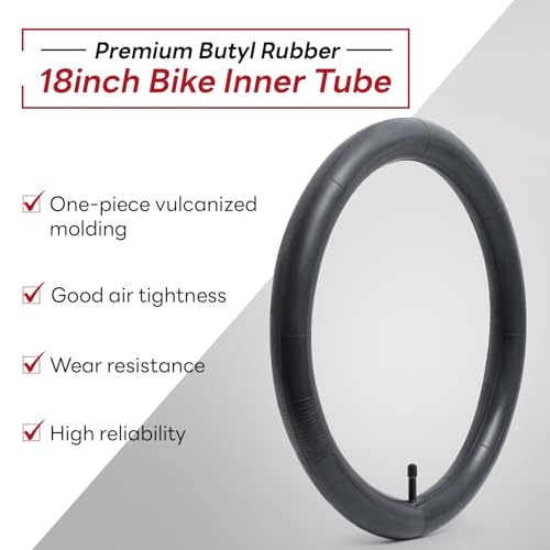 18x1.75-2.125 Bike Inner Tube - Durable Schrader Valve Replacement