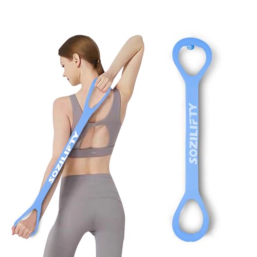 Figure 8 Resistance Band - Upgraded Blue Elastic Stretch Bands with Storage Bag for Home Workouts
