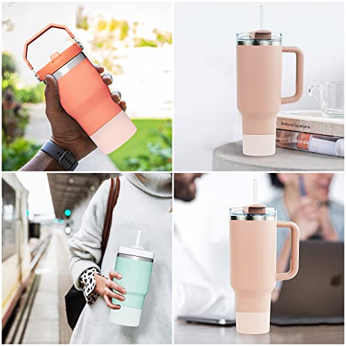 Silicone Protective Boot for Tumblers - Anti-Slip Bottom Sleeve - Clear