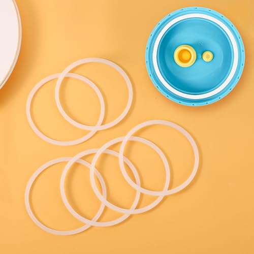 6pcs Replacement Silicone Gaskets for Zak Designs Kelso Water Bottles - White
