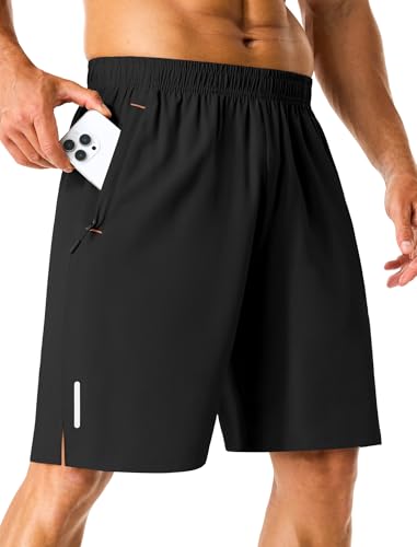 Men's Running Athletic Shorts 7" Quick Dry Zipper Pockets