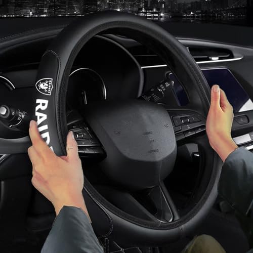 Sports Leather Steering Wheel Cover - 14-15 Inch Universal Fit