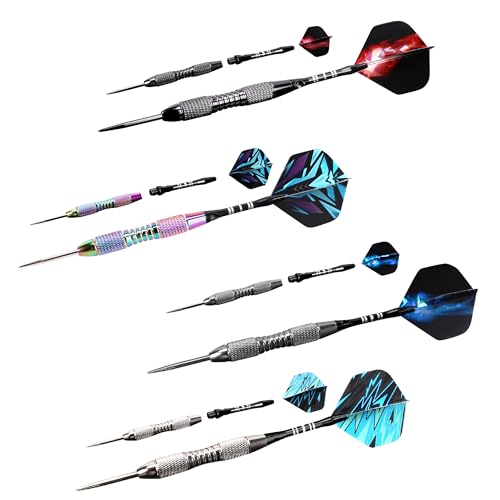 WINSDART Multicolor 3-Darts Steel Tip Set 22g with Gift Box - Practice & Tournament Darts