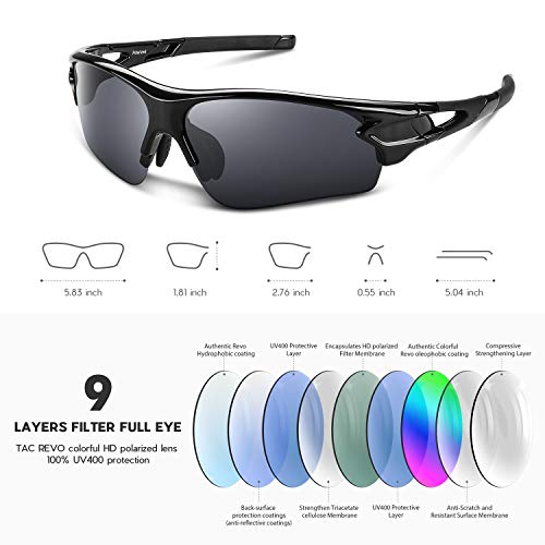 Polarized Sports Sunglasses for Men & Women - UV400 Protection
