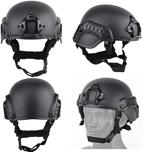 Tactical Airsoft PJ Helmet and Full Face Protection Airgun Mask,with Detachable Anti-Fog Goggles for BB Gun Paintball CS Game