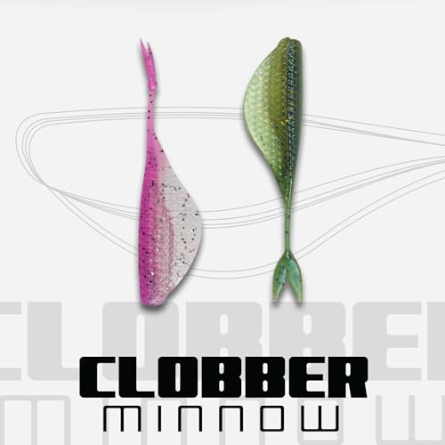 Clobber Minnow 2" Soft Plastic Bait - Ghost Ice Minnow - 12 Pack