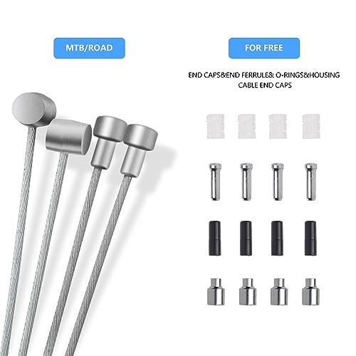 4PCS Universal Bicycle Brake Cable Set - 2M Long MTB/Road