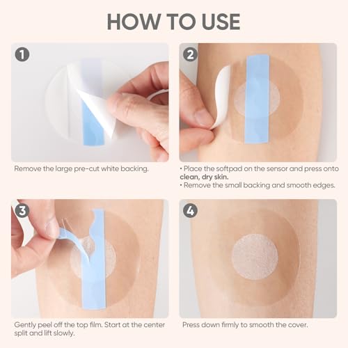 50pk Waterproof Sensor Covers for Freestyle Libre 3 & 3 Plus - Clear Film