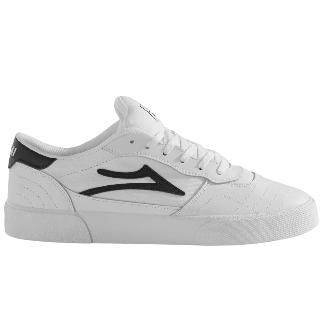 Lakai Cambridge Low-Top Men’s Skateboarding Shoes – White Leather, Size 9.5 US – Durable, Grippy & Breathable Skate Shoes for Men – Men’s Skateboard Shoe, Low Top Skater Shoe