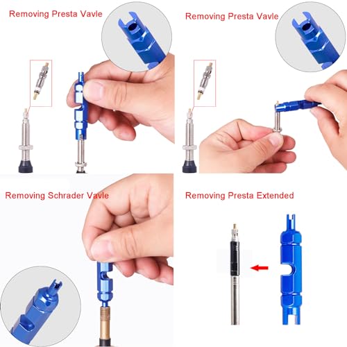 Tubeless Sealant Injector with Valve Core Tool - Blue