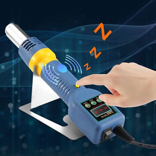 Hot Air Rework Station, 8018 Portable SMD Solder Station Heat Gun Digital Temperature Display with Nozzles Tweezers, ¡ÆC/¡ÆF Conversion