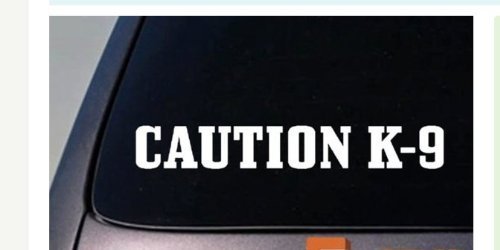 K-9 Dog on Board Vinyl Window Sticker - UV Resistant Peel & Stick