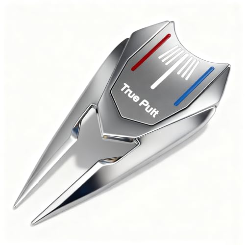 Golf Divot Tool with Ball Marker & Magnetic Clip - Silver