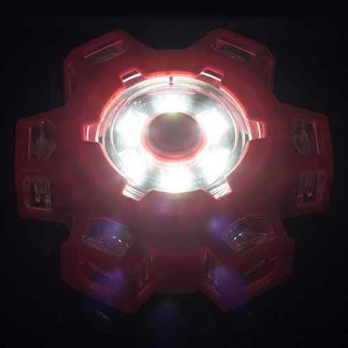 Wagan EL4340 FRED PRO Flashing Roadside Emergency Disc LED Flare 6 Flash Modes for Roadside Security, Warning Flashing with Magnet and Hook for Vehicles and Boats