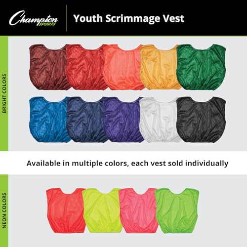 Mesh Practice Scrimmage Vests - Lightweight Training Gear, Pack of 12