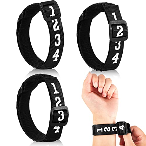 3 Pcs Football Referee Wrist Indicators - Black Umpire Gear