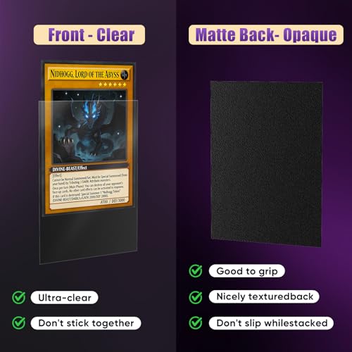 Black Matte Trading Card Sleeves - 200 Pack Card Protectors