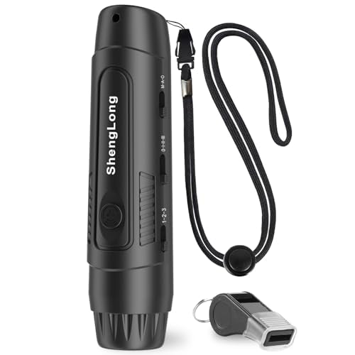 Electronic Whistle with 3 Tones & 3 Volume Settings - Black