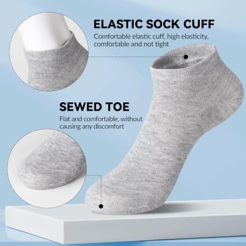 20 Pairs Low Cut Ankle Socks for Women No Show Casual Breathable Soft
