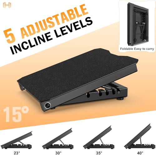 Calf Stretcher Slant Board - Heavy Duty Adjustable - Black