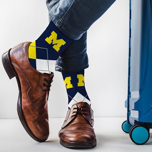 Michigan Wolverines Argyle Remix Dress Socks - One Size