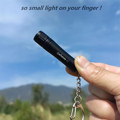 Mini Keychain Flashlight - 150 Lumens Portable EDC Light - White