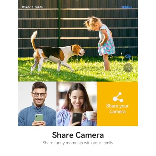 Solar Camera Outdoor Wireless, Battery Security Cameras with Solar Panel for Home Security, Motion Detection, Night Vision, Alexa, 2.4G Wi-Fi Only, Only Event Recording