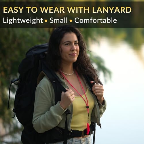 LuxoGear Pink Whistle (2-Pack) 120dB Loud Safety & Emergency with