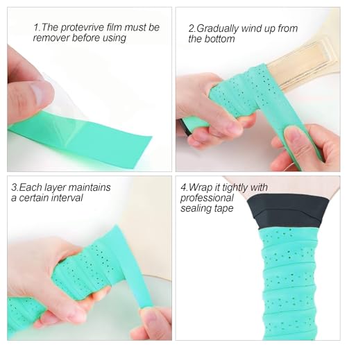 Pickleball Paddle Grip Tape - 6 Pack Anti-Slip Replacement Wrap